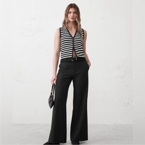 NWT! Banana Republic Black Sculpted Wide Leg Trouser🧡